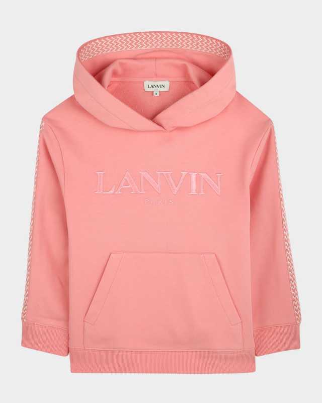 Girl's Embroidered Logo-Print Hoodie, Size 4-6